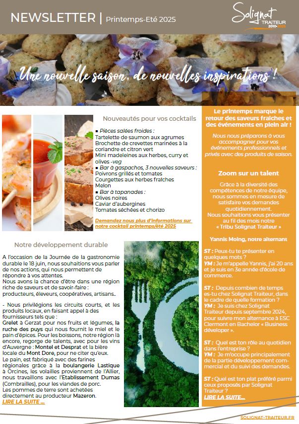 Newsletter Printemps-Eté 2025