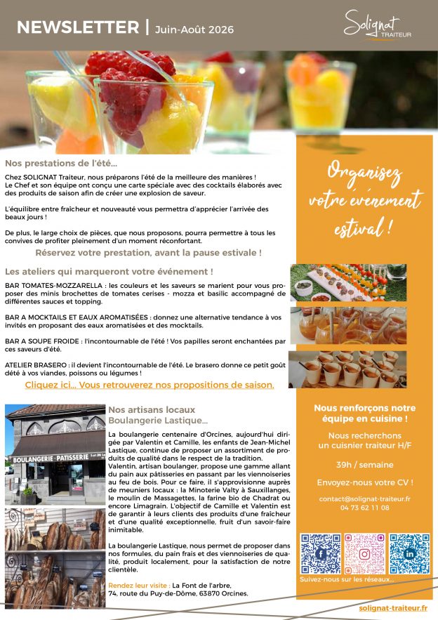 Newsletter été 2026